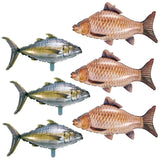 Charnoel 6 Pcs Fish Balloons Realistic Inflatable Carp Tuna Balloons for Fishing Theme Party Decorations Gone Fishing Party Deco