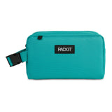 PackIt Freezable Snack Box, Teal, Built with EcoFreeze Technology, Collapsible, Reusable, Zip Closure with Buckle Handle, Design