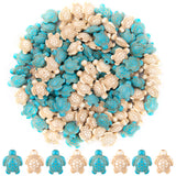Framendino, 120 Pack Synthetic Turquoise Sea Turtle Charms Tortoise Ocean Animal Spacer Turtles Beads for Jewelry Making (Blue a