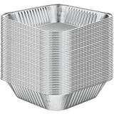 WANBAO 50 Pcs Disposable Aluminum Tin Foil Baking Pans Bakeware Square 8'' X 8'' X 2'' Inch Meal Prep for Catering, Baking Cakes
