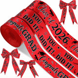 Moukeren 3 Roll Class of 2026 Graduation Ribbon Graduation Party Favors Decor 1 Inch Congratulations DIY Congrats Grad Ribbon Ar