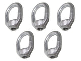5/8 Lifting Eye Nut Drop Forged Galvanized Threaded Fastener - Pack of Five