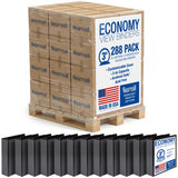 Samsill Economy 3 Inch 3 Ring Binder Bulk Pallet, Round Ring Binder, Customizable Clear View Cover, Black, Pallet of 288 Binders