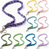 FYSUIMU 9Pcs Stretchy Scrunchie Lanyard for ID Badge and Key Retractable Neck Keychain for Teacher Appreciation Gifts Nurse Scho