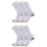 New Balance Performance Cushioned Crew Socks6 & 12 PairsMoisture Wicking, White (6 Pairs), Xl