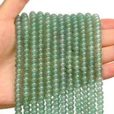 BONNY BOXX 1 Strand Natural 4 * 6mm Green Aventurine Rondelle Beads, Natural Abacus Disk Stone Beads Loose Spacer Gemstone for D
