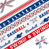 NUVCELKA Baseball Ribbon, 6 Pack (5/8 Inch x 3 Yards Each), Sports Grosgrain Ribbons for Hair Bow, Team Party Decoration, Baseba