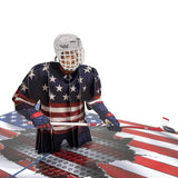 PQDGlobal 3D Popup Card of Hockey Player, Paper Art & Handicraft, Greeting Card, Birthday, Anniversary, Christmas, Fathers Day C