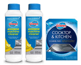 Glisten Dishwasher Magic Machine Cleaner & Disinfectant 2Pack and Cooktop & Kitchen Cleaning Pads