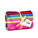 Fabric Stacks Bundle 5 Fat Quarters Textured Cotton Flannel Rainbow