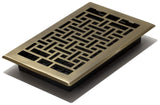 Decor Grates AJH610-A Oriental Floor Register, 6x10 Inches, Antique Brass Finish