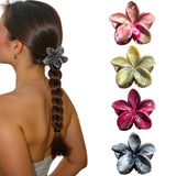Flower Claw Clips for Women Girls, Large Hair Clips Thick Thin Straight Curly Hair, Aesthetic Plumeria Hawaiian Banana Clip, Bea