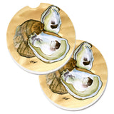 Caroline'S Treasures Oyster Set Of 2 Cup Holder Car Coasters 8160Carc, 2.56, Multicolor