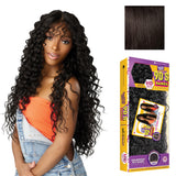 Sensationnel Butta Lace 90Sbangs Wigs - Unit 916 Glueless Wide Deep Center Part Synthetic Preplucked Hairline (2 DARKBROWN)