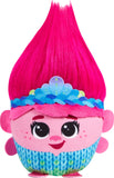 Mattel DreamWorks Trolls Band Together Hairmony Mixers Queen Poppy Plush Toy with Sound, 6-inch Soft Doll Inspired by the Movie,
