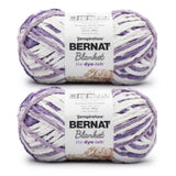 Bernat Blanket Tie Dye-Ish Lavender Yarn - 2 Pack of 10.5oz/300g - Polyester - #6 Super Bulky - 220 Yards - Knitting & Crochet