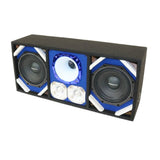 Loaded Box Withtwo Despacito Heavy Duty 8-In Woofers One Horn And Withtwo Bullet Tweeters Blue