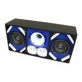 Loaded Box Withtwo Despacito Heavy Duty 6-In Woofers One Horn And Withtwo Bullet Tweeters Blue