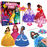 Plunack Poke in Art Crafts for Kids Magical Pretty Princess Craft Poke Art Kits for Girls Boys, Stick and Poke Kit DIY Craft Kit