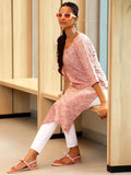 Libas Women'S Cotton Straight Kurta (29294_Pink Pink L