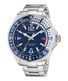Nautica Mens NAPCWF301 Clearwater Beach Recycled Stainless Steel Bracelet Watch