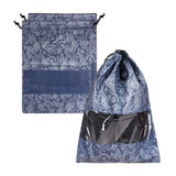 Urbane Home Pack Of 3 Shoe Bag For Travel | Drawstring Footwear Pouches & Toiletries Packing Bags/Covers For Travelling | Flower