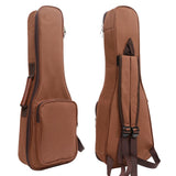 HOT SEAL 10MM Leather Handles Thick Durable Colorful Ukulele Case Bag with Storage (21in, Coffee)