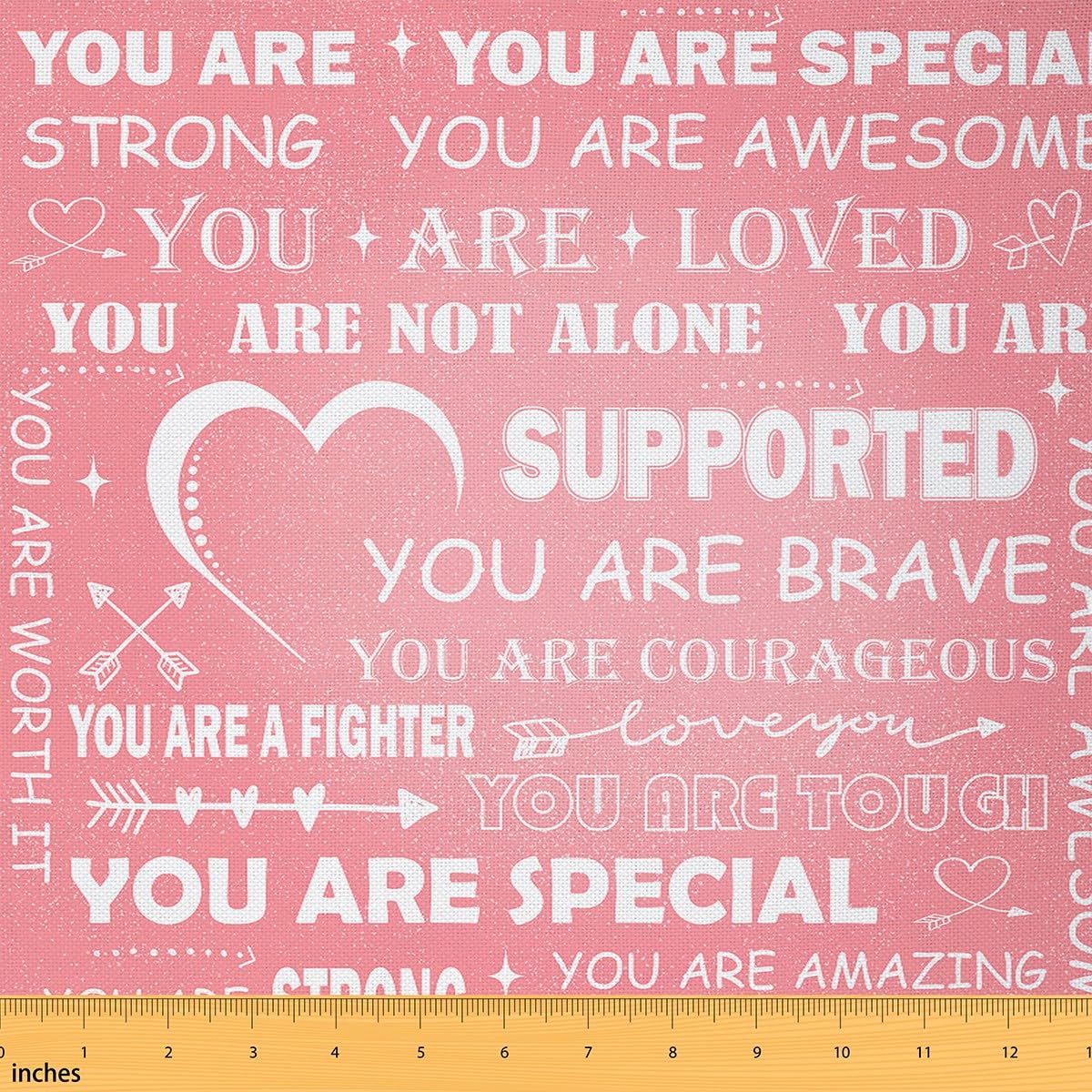 Get Well Decorative Fabric by The Yard,Inspirational Gift for Her Him Fabric,Feel Better Indoor Outdoor Upholstery Fabrics,2 Yar