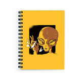 Plan To Gift Notebook A5 Plain Hippi Alien Notebook Wire Bound Spiral Printed Pages:160 (Size A5)