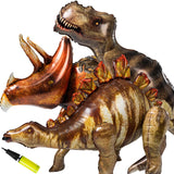 Nbguigdstr 3 Pcs 52 Inflatable Dinosaur Balloon-Dinosaur Party Decorations Birthday Party Supplies-Tyrannosaurus&Triceratops&Ste