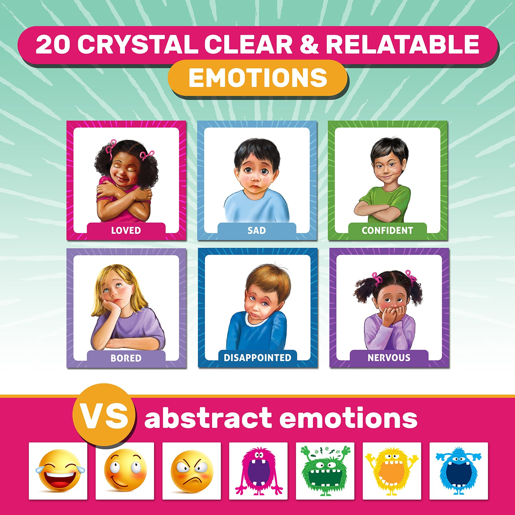 SkillEase Feelings in Control Flip Book, Calm Down Corner Supplies, Emotion Chart for Kids, Autism, Emotions and Feeling Book fo