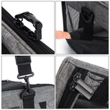Wakytu Pet Carrier for Medium Large Cats and Dogs, Dog Carrier Travel Bag with Adequate Ventilation, 5 Mesh Windows, 3 Entrance,