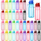 Tioncy 50 Pieces Plastic Water Bottles for Kids Bulk 17 oz Water Bottles Bulk Sports Adults Kids Reusable Large Water Bottles Le