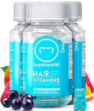 Sugarbear Hair Vitamin Gummy 6 Month Supply Extra Strength Biotin 6000mcg, Growth for Men & Women, Vegan Vitamin B12, MSM, Inosi