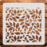 Kachi Pencil Floral Leaf Design New Pattern Stencils for Art, Craft and Painting, Size 6x6 inch Reusable Stencil for Painting, F