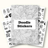 80 PCs Doodle Stickers for Journal Scrapbook Laptop Aesthetic Sticker