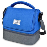LunchBots Duplex Insulated Lunch Bag - Dual Section Design Fits Uno, Duo, Trio, Quad, Rounds, Bento Cinco Perfectly - Roomy Ther