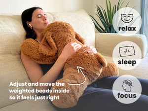 Tons of Love Weighted Stuffed Animals for Adults, Teens & Kids - Stuffed Animal Dog for Better Sleep - Emotional Support Plush -