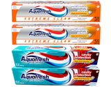 Aquafresh Fluoride Toothpaste Kit, Cavity Protection 5.6 oz, Cool Mint + Whitening Action, 5.6 oz Mint Blast, (Kit 2 of Each)