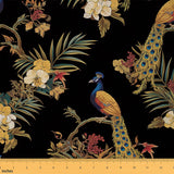 Feelyou Flroal Decorative Waterproof Outdoor Fabric 3 Yards Flowers Peacock Fabric by The Yard Girls Children Bedding Animal The