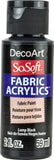 Deco Art SoSoft Fabric Acrylic Paint 2oz-Lamp Black