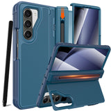 NINKI for Samsung Galaxy Z Fold 5 Case with S Pen Holder and Slim Stylus,Invisible Kickstand Screen Protector Hinge Hard Drop-Pr