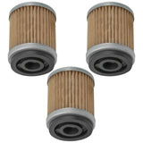 Caltric 3 Pack Oil Filter Compatible with Yamaha Tw200 Tw-200 Trailway 200 1987-2018