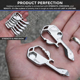 Geekey Multi-tool | Original Key Shaped Pocket Tool | Stainless Steel Keychain Utility Gadget | 16+ Tools | TSA Safe Multitool |