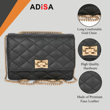 Adisa Women'S Girls Party Sling Bag With Gold Chain (Sl5090-Bla_Black),Black,,B09RWSQN34
