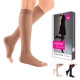 mediven sheer & soft for Women, 2030 mmHg Calf High Open Toe Compression Stockings, Natural, IIStandard
