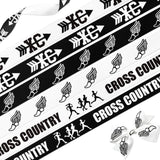 NUVCELKA Cross Country Ribbon, 6 Pack Track Field Grosgrain Ribbons, 5/8 x 3 Yards Each (18 Yards Total), XC Runner Medal Displa
