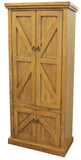 American Heartland Rustic Double Door Pantry, Rustic Yellow
