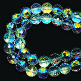 DIQIO 8mm Sparkle 96 Faceted Disco Crystal Beads (65-72pcs, Crystal AB)