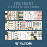 Happy Planner Sticker Pack, Teacher-Planner Stickers, Back-to-School Accessories, Planning Stickers for Teachers, 30 Sheets, 759